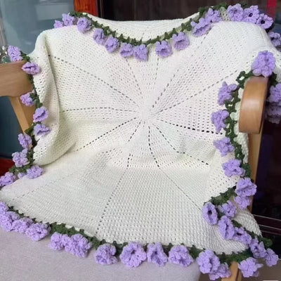 Crochet Rose Bouquet Blanket
