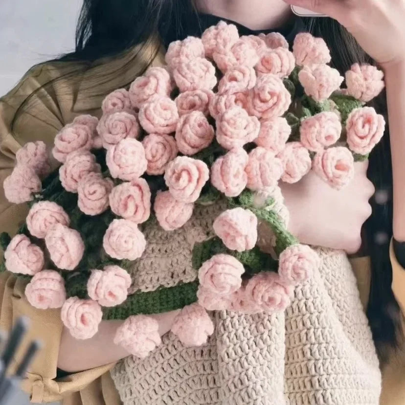 Crochet Rose Bouquet Blanket